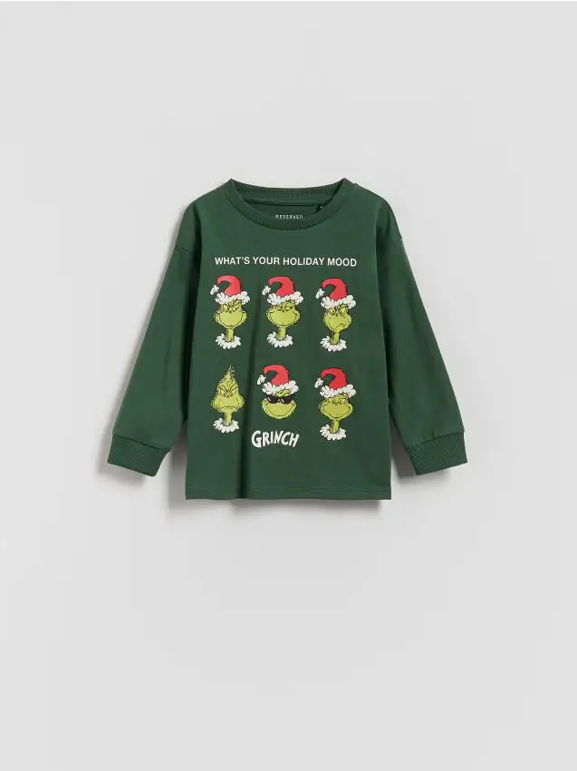 Maglia a maniche lunghe Grinch - verde scuro