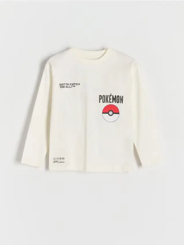 Maglia a maniche lunghe Pokémon - panna