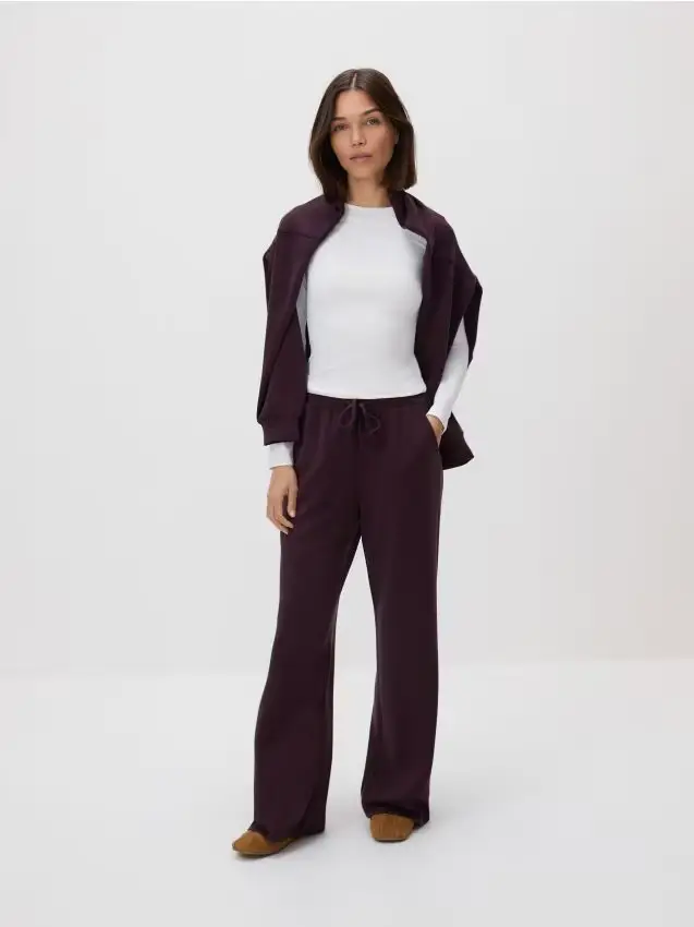 Maglia a maniche lunghe semplice - bianco