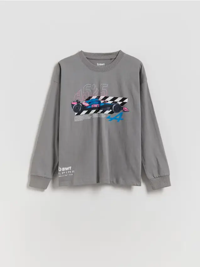 Maglia a maniche lunghe Team Alpine F1 - grigio scuro