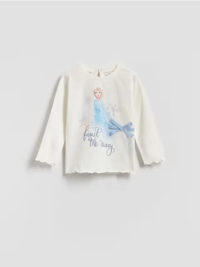 Maglia con stampa Frozen - panna