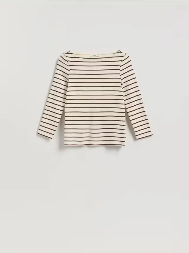 Maglia in cotone a maniche lunghe - multicolore