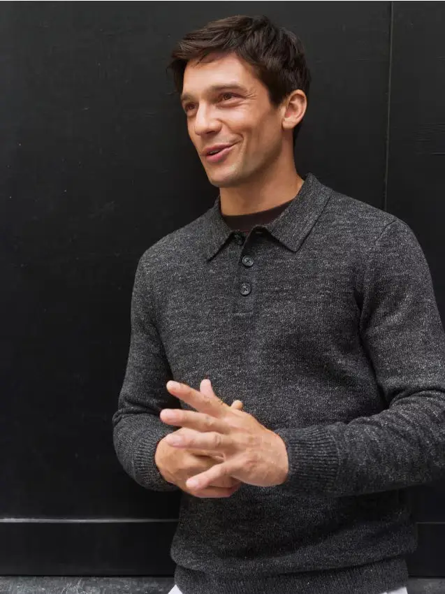 Maglia polo in cotone - grigio scuro