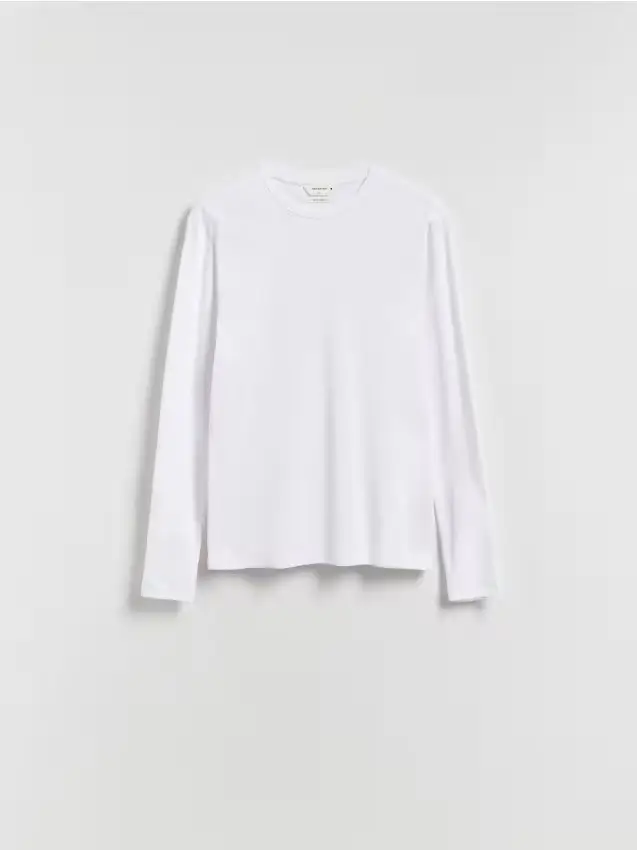 Maglia super aderente a manica lunga - bianco