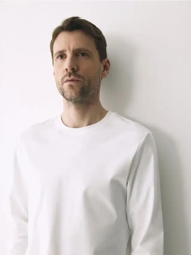 Reserved Maglietta a maniche lunghe in misto cotone mercerizzato - bianco