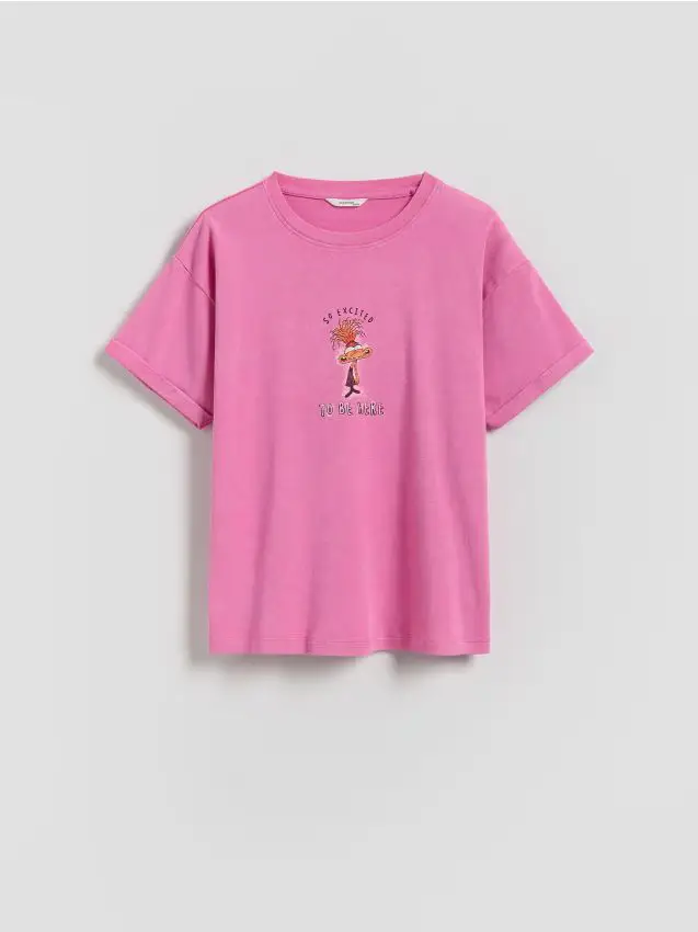 Maglietta con stampa Inside Out - fucsia