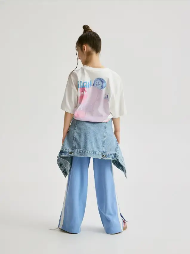 Maglietta con stampa Inside Out - panna