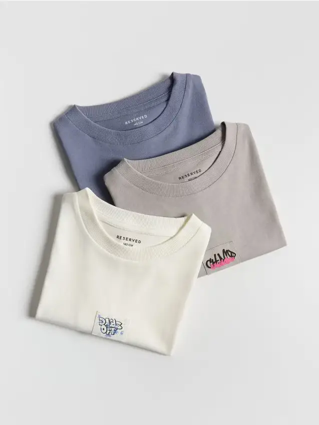 Maglietta in cotone 3 pack - beige