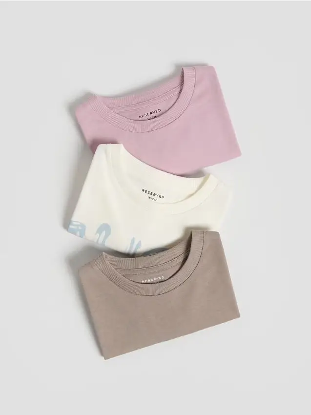 Maglietta in cotone 3 pack - orchidea