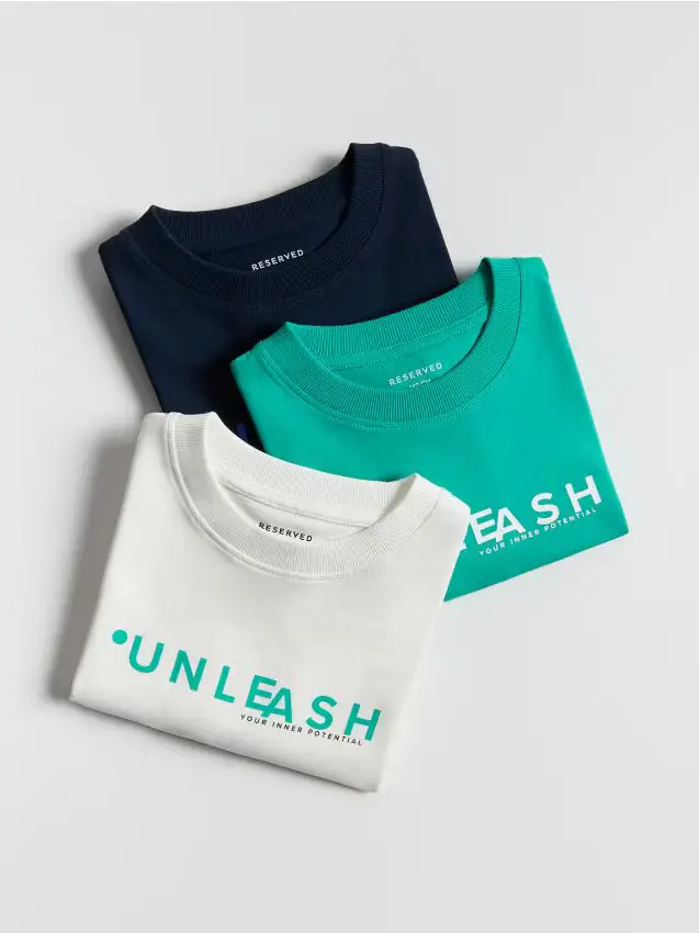 Maglietta in cotone 3 pack - panna