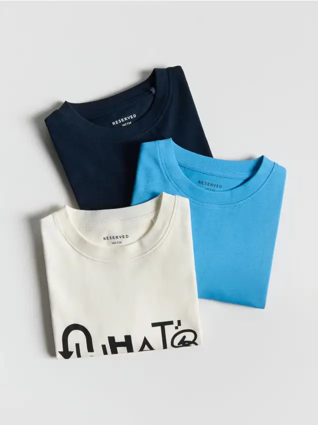 Maglietta in cotone 3 pack - panna