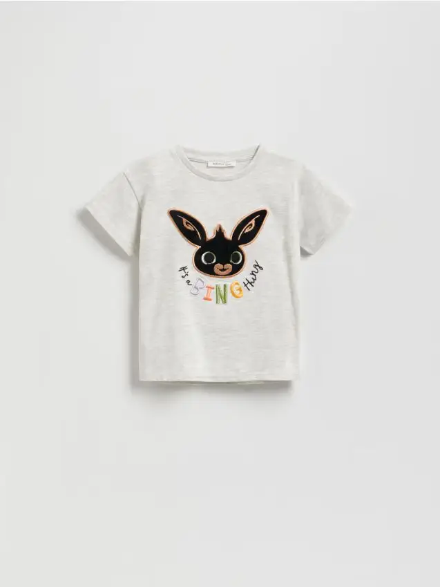 Maglietta in cotone con Bing - grigio chiaro