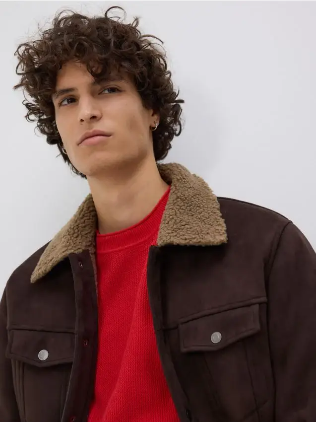 Maglioncino in cotone strutturato - malva