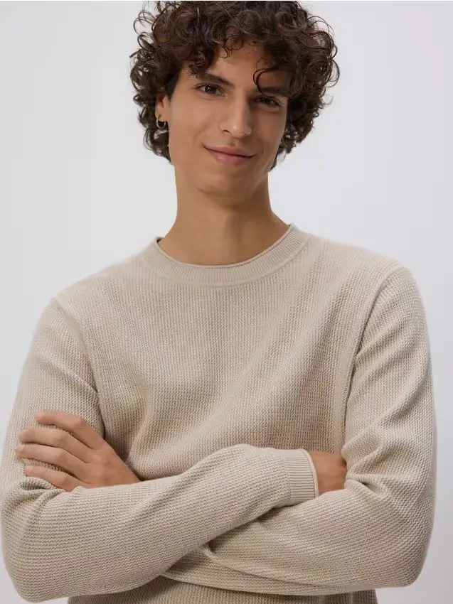 Maglioncino in cotone strutturato - nude