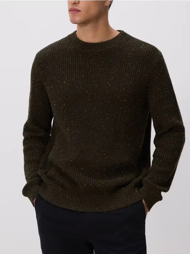 Maglioncino in cotone strutturato - verde