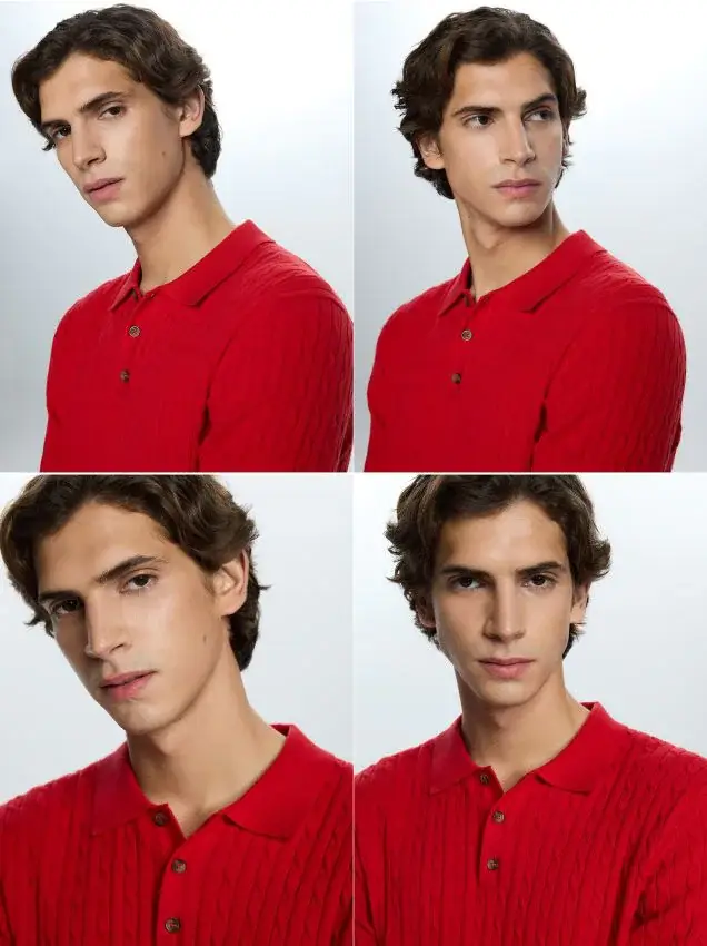 Maglioncino polo strutturato - rosso