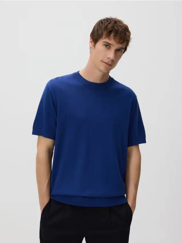 Maglione a maniche corte - blu