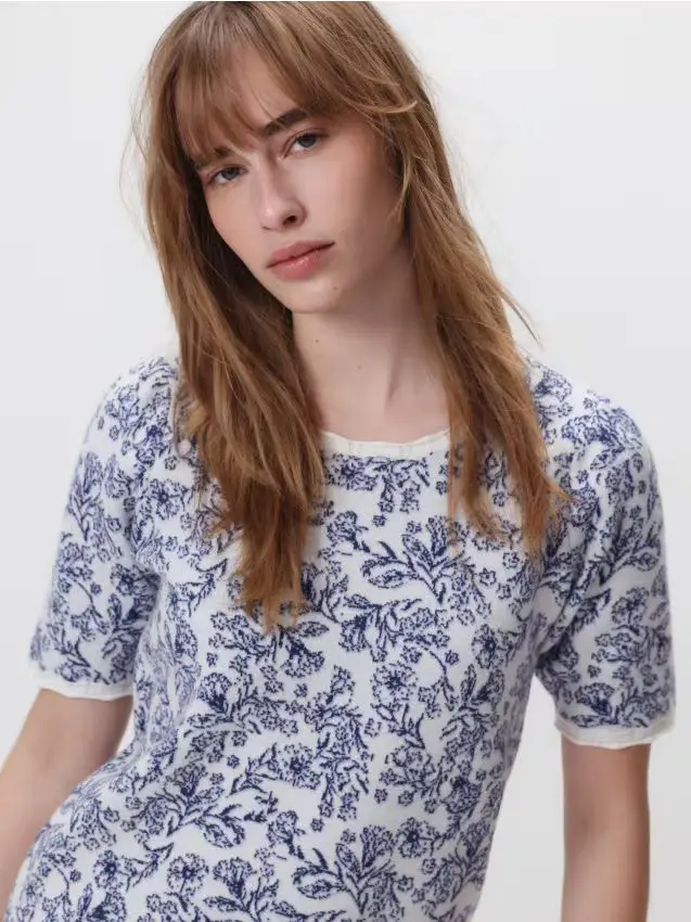 Maglione a maniche corte - multicolore