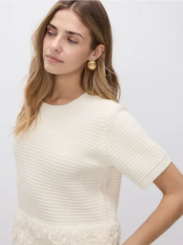 Maglione a maniche corte - nude