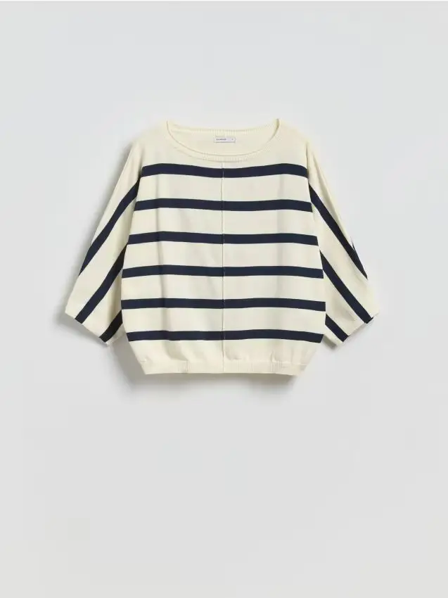 Maglione a righe in cotone - multicolore