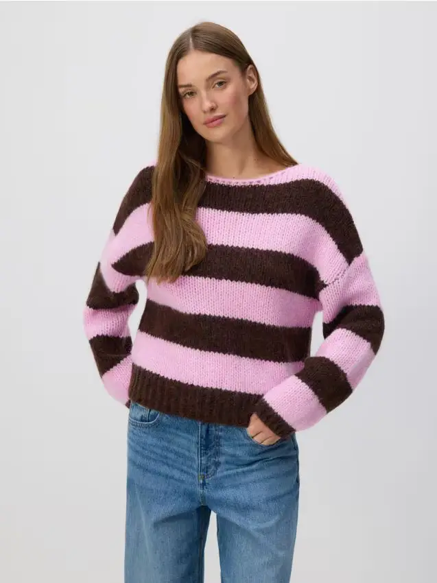 Maglione a righe - multicolore