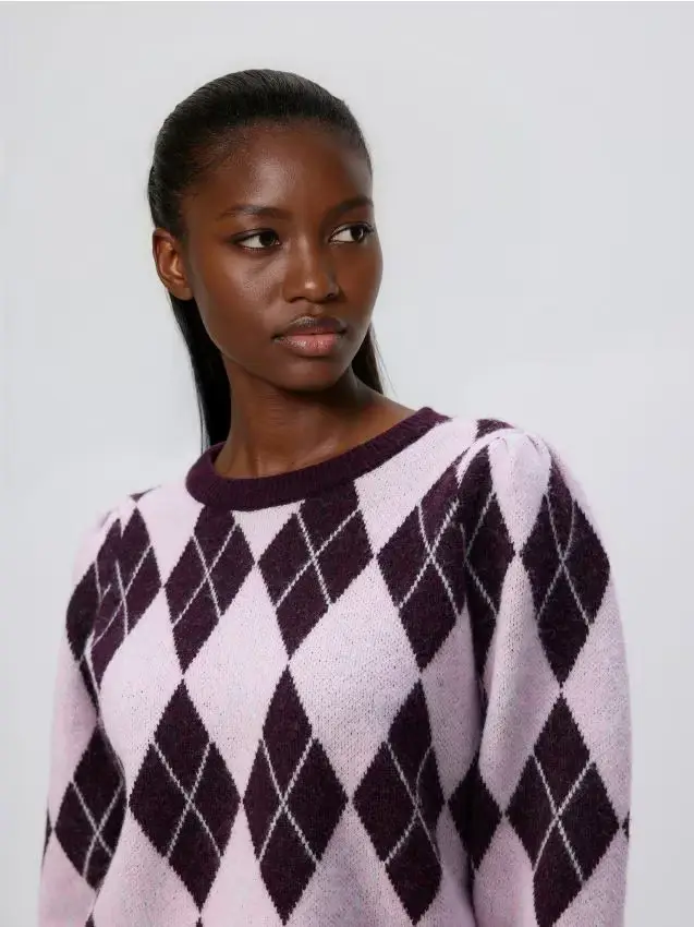 Maglione a rombi - multicolore