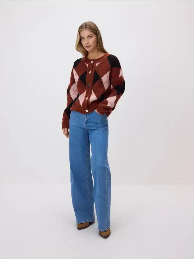 Maglione a rombi - multicolore