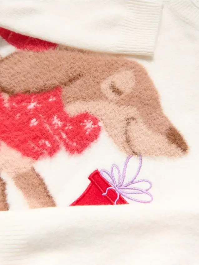 Maglione con applicazione musicale - multicolore