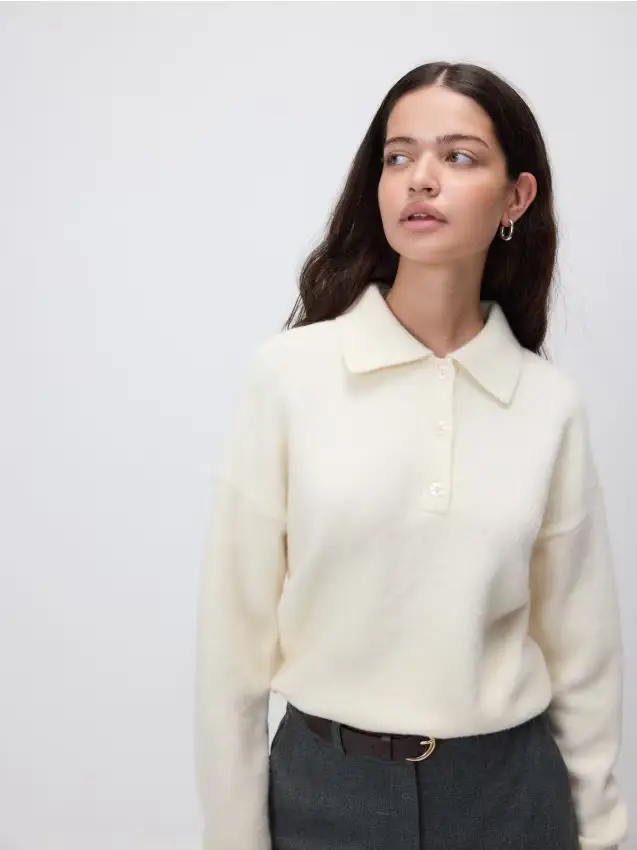 Maglione con colletto - nude