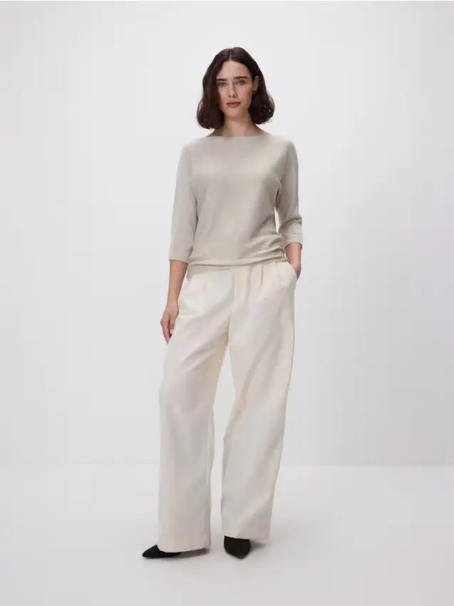 Maglione con filo metallico - oro