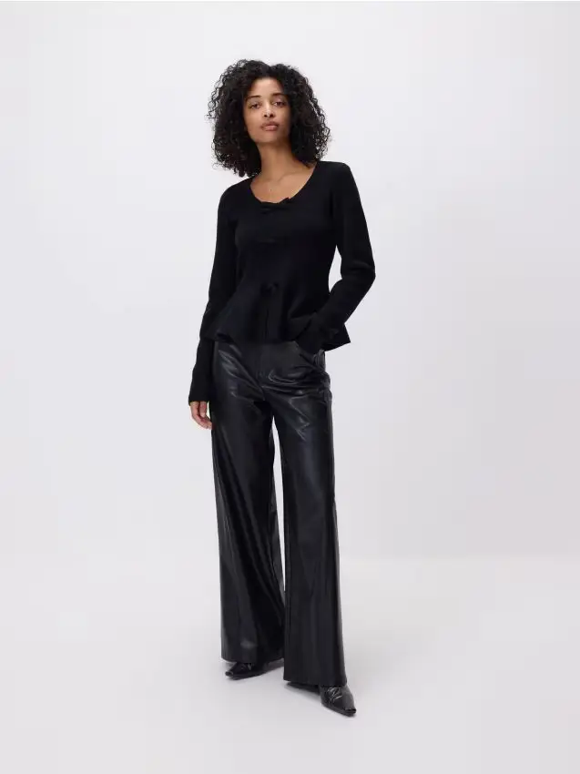 Maglione con fiocchi - nero