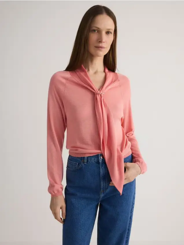 Maglione con lyocell - pesca