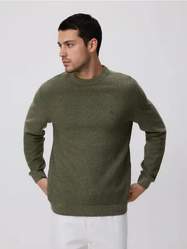 Maglione con lyocell - verde scuro