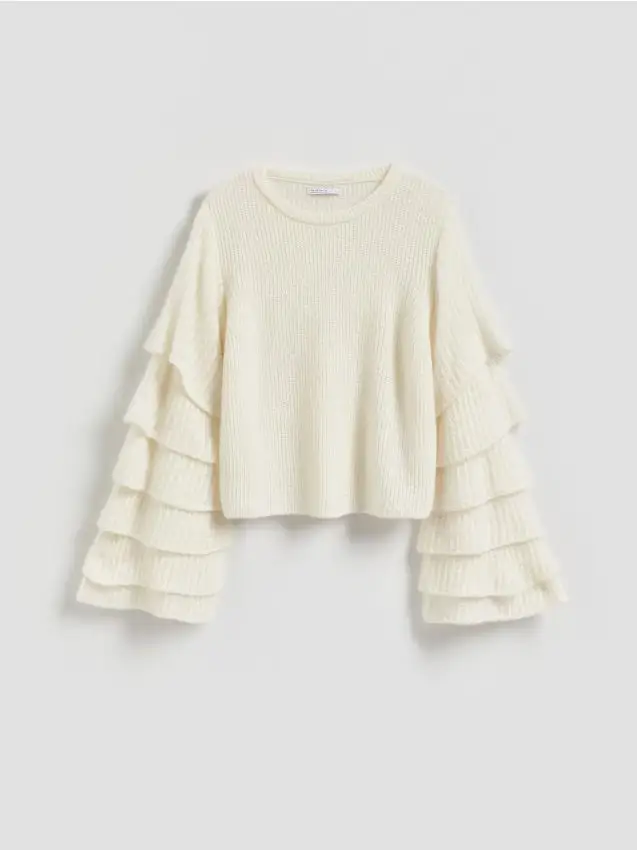 Maglione con maniche decorative - nude