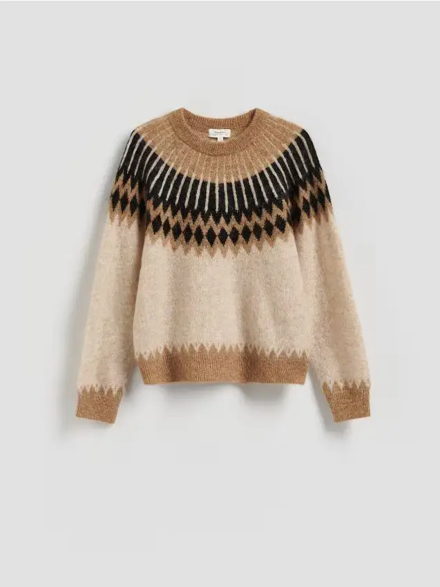 Maglione con mohair e misto lana - multicolore