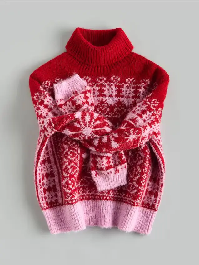 Maglione con motivo natalizio - multicolore