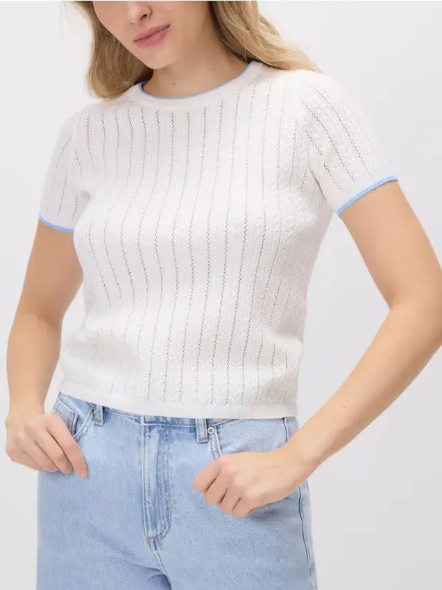 Maglione con motivo traforato - nude