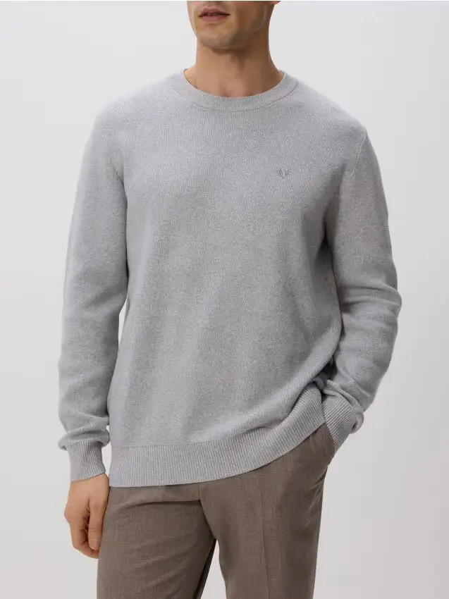 Maglione con ricamo - grigio chiaro