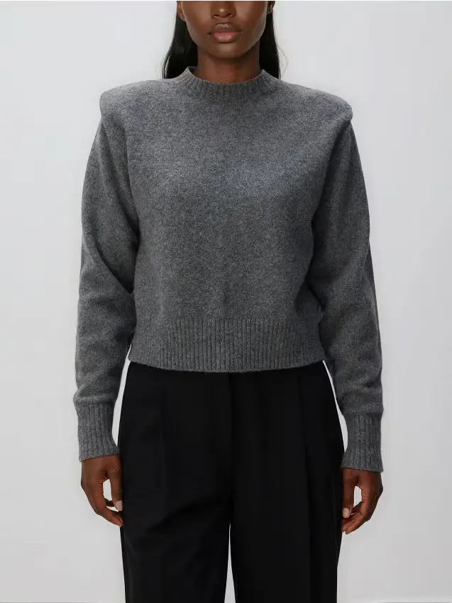 Maglione con spalline - grigio medio