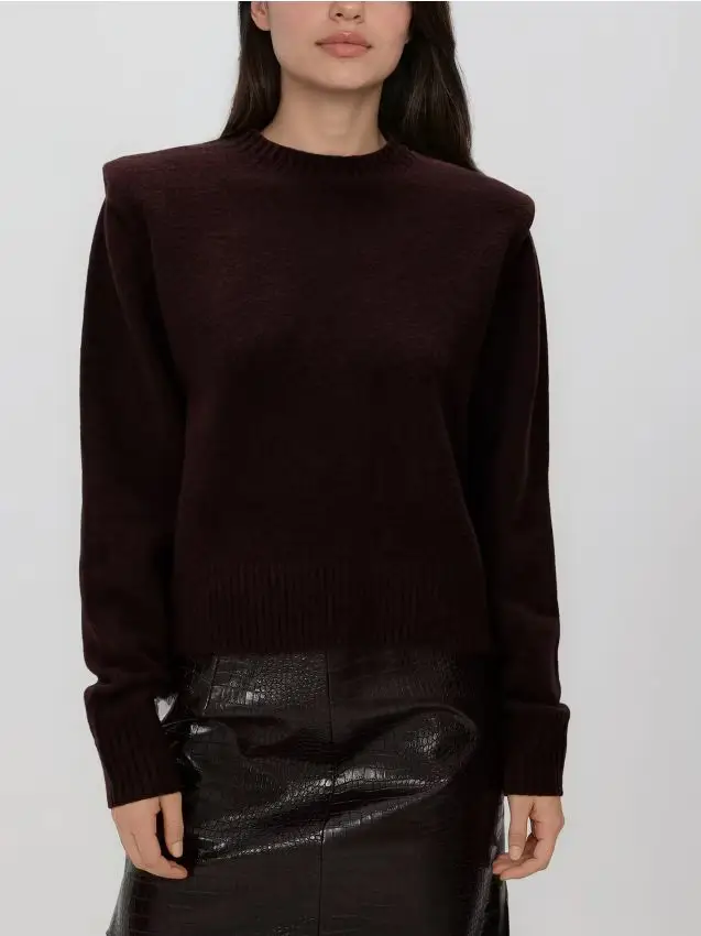 Maglione con spalline - marrone