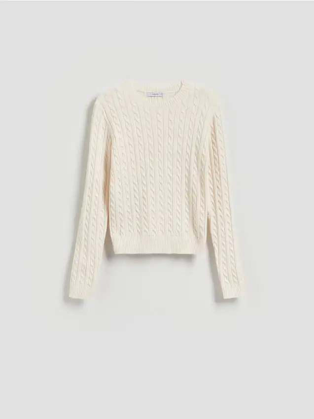 Maglione con trama decorativa - nude