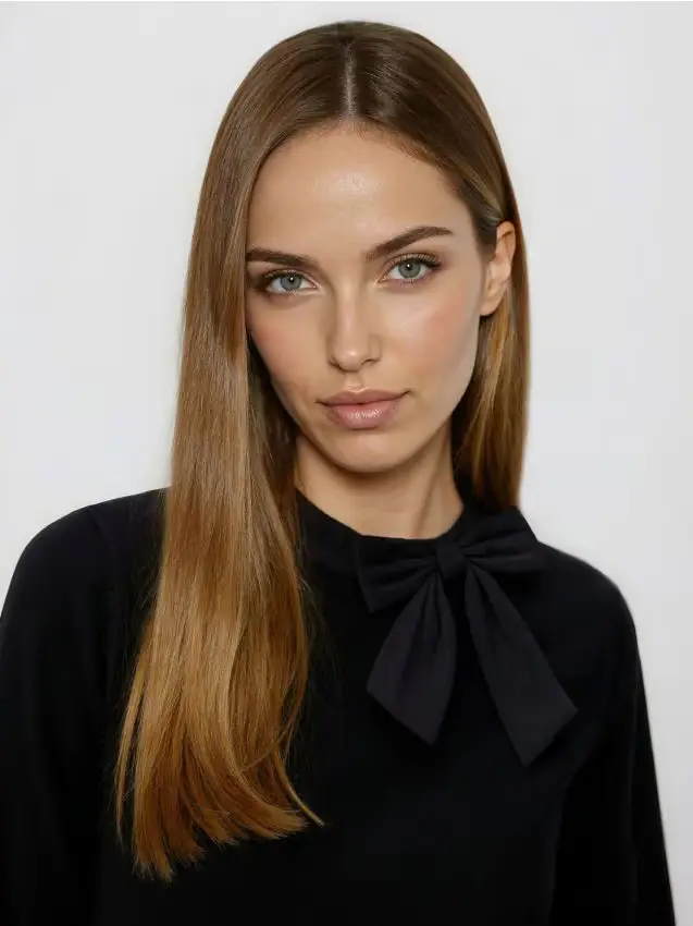 Maglione con un fiocco decorativo - nero