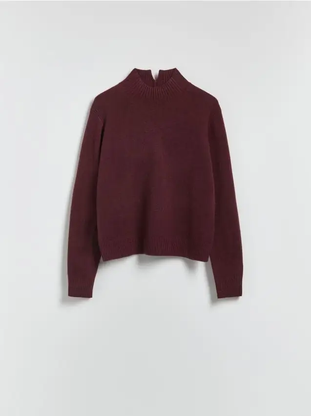 Maglione di lana con cashmere - mogano