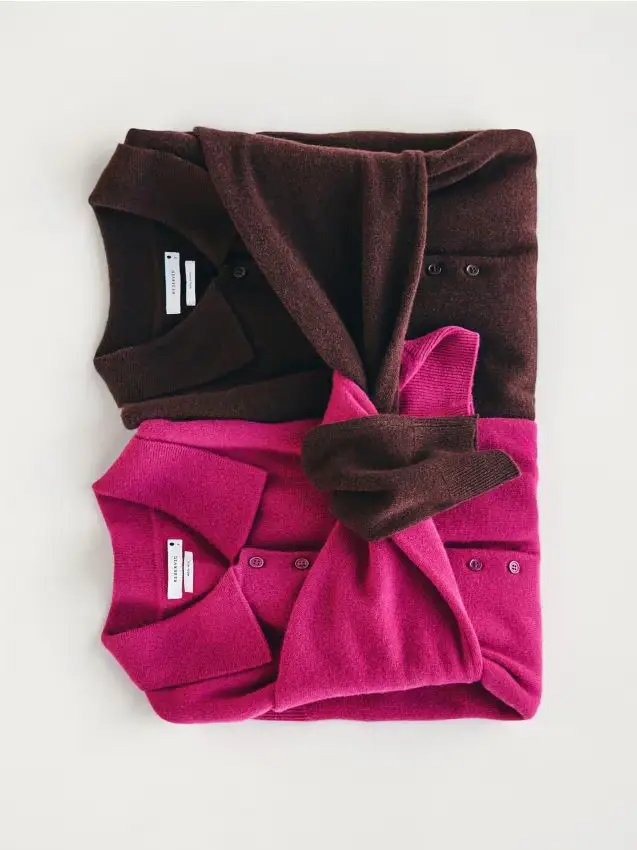 Maglione di lana con colletto - viola