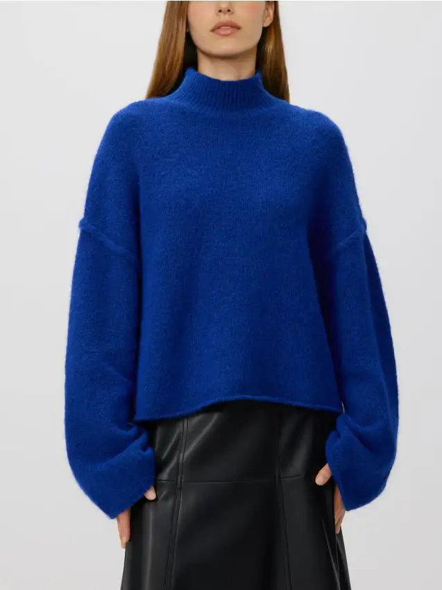 Maglione dolcevita - blu