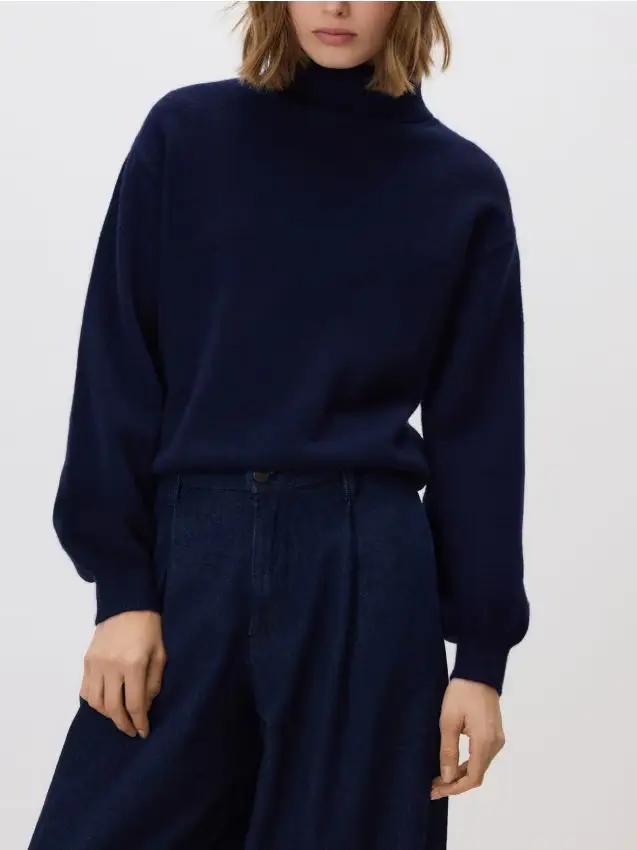 Maglione dolcevita - blu scuro