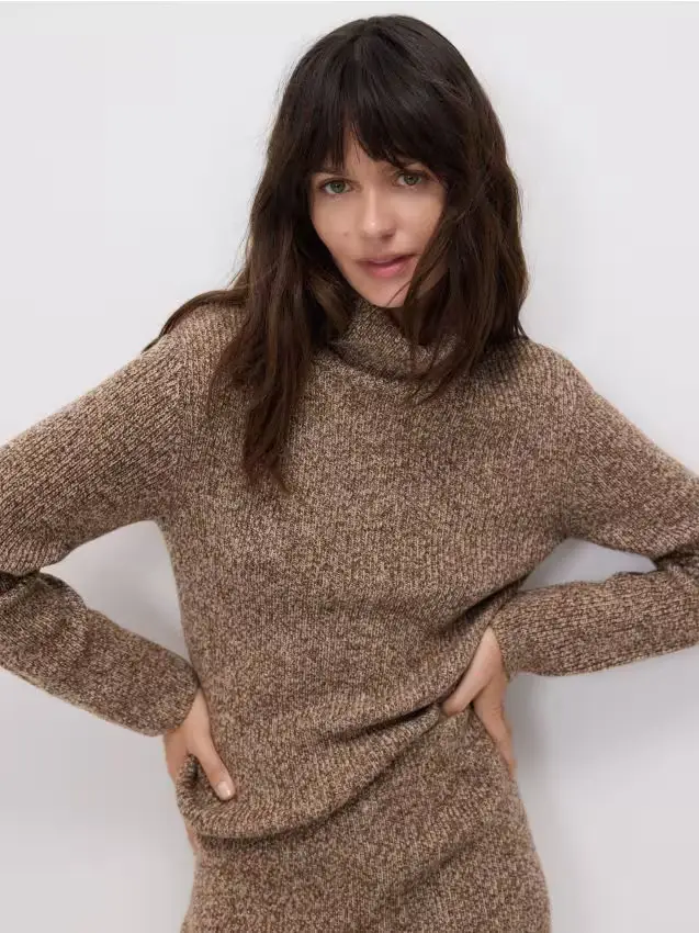 Maglione dolcevita - marrone