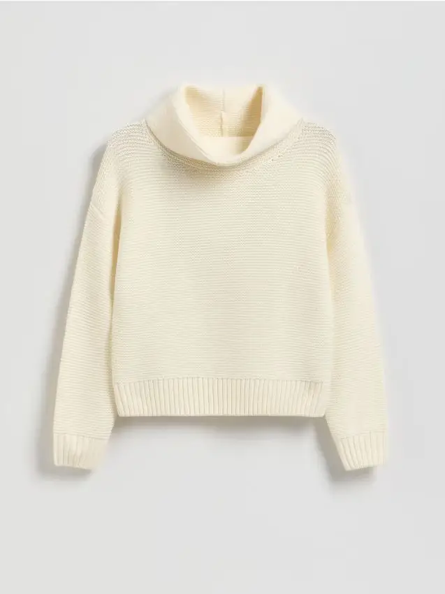 Maglione dolcevita - panna