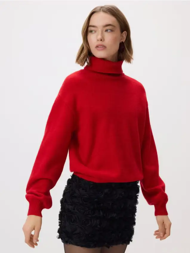 Maglione dolcevita - rosso