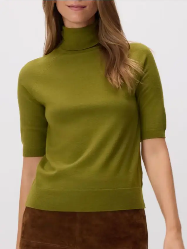 Maglione dolcevita - verde oliva chiaro